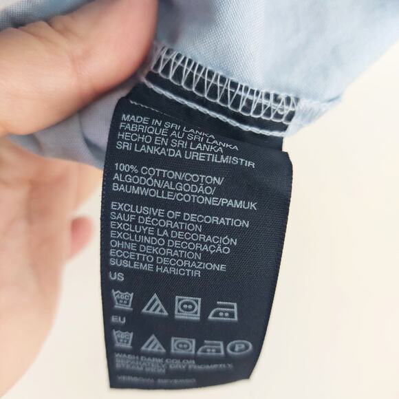 Tommy Hilfiger Tank Top Womens XL Blue and Chambray 100% Cotton Summer Classic - Picture 6 of 7